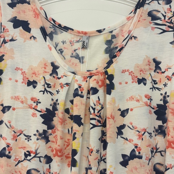 ZYDO Floral Tank Top - White and Pink NWT XXL - Picture 3 of 5